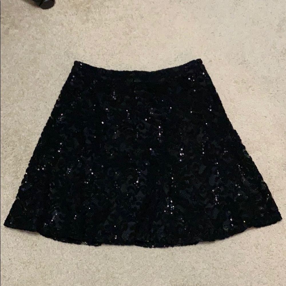 Black Sequin Skirt